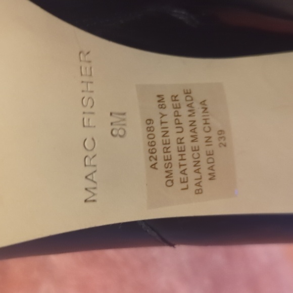 Marc Fisher Black Leather Peep Toe Bootie - Picture 7 of 8